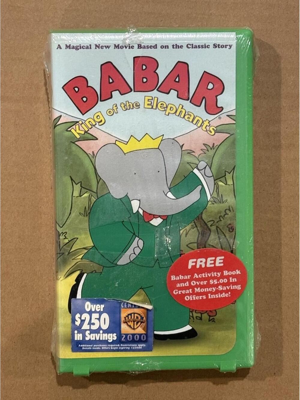 Babar: King of the Elephants (VHS, 1999) • Green Clamshell • Brand New Sealed